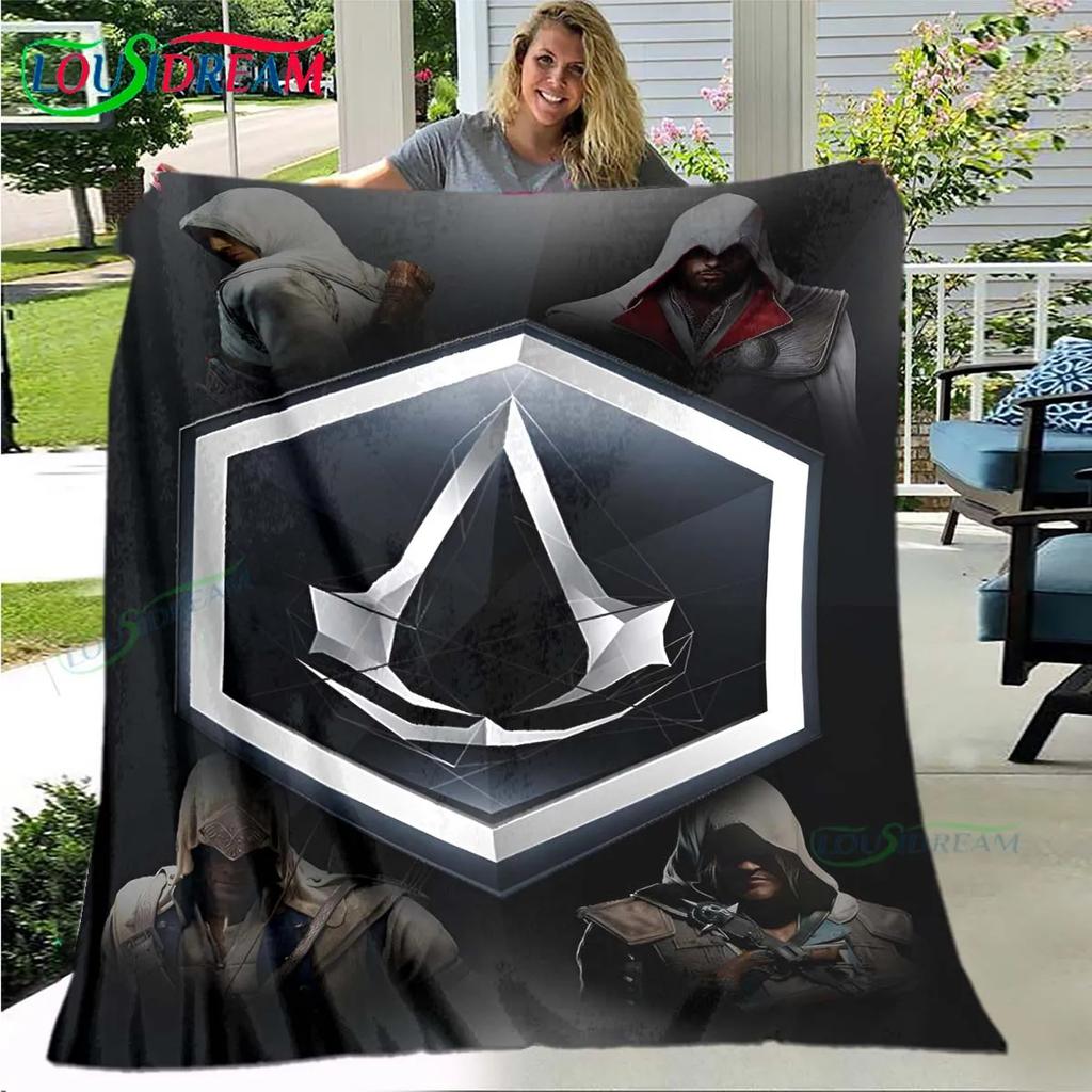 Spel Assassin’s Creed Valhalla Mjuk Filt Sport Vardagsrum Sovrum Soffa Sängfilt Gåva Resa Kontor Lunchrast Filt