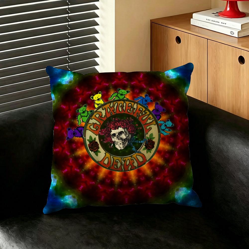Band GGratefulDDead Cushion Cover Creative  pillowcases for interior decoration office living room home Car hot