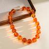 Elegant Summer Acrylic Beaded Necklace: Fashionable Round Clavicle Chain Jewelry
