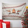Baseball-Inspired Houston Star Design Pattern Wall Hanging Tapestry Decorative Tapestry Home Decor for Bedroom and Living Room