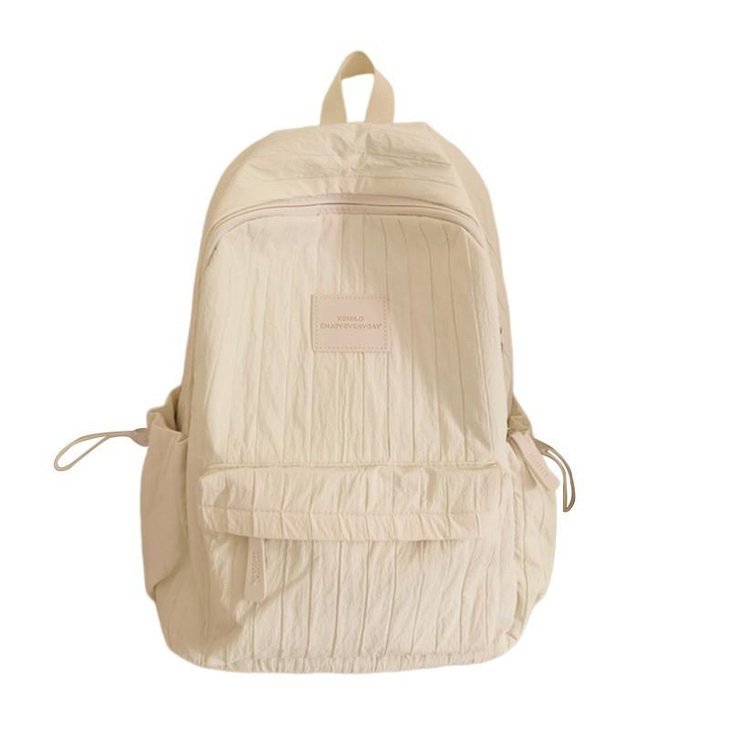 Womens Stylish Large Capacity Backpack College Students Travel Daily Use Soft Fabric Streetwear Design