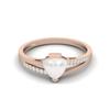 0.98 Cts Trillion Shape Pearl 925 Sterling Silver Rose Vermeil Split Shank Engagement Women Ring