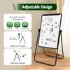 Double-Sided Dry Erase Board, 36x24 In Portable Whiteboard with Stand - Height Adjustable, 360° Rotating, for Office, Classroom
