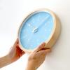 KATOMOKU Muku Clock 21 Light Blue Wall Clock with Continuous Second Hand Radio km-141LBRCS 278mm (SKP Clock)