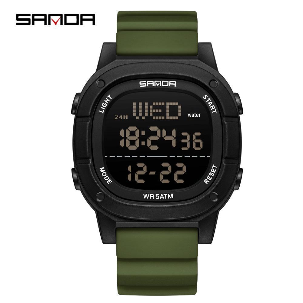 

Sanda 9078: Luminous Waterproof Sports Watch for Teens and Adults with Alarm Feature