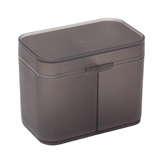 

Легкий ящик для хранения косметики, большая вместимость, отличный держатель для ватных дисков и тампонов чёрный