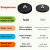 MUTUACTOR Neodymium Rubber Coated Magnets 2-Piece 105 lbs Strong Mounting Magnets M8 Female Threads Non-Scratch Silicon Rare Earth Magnets for