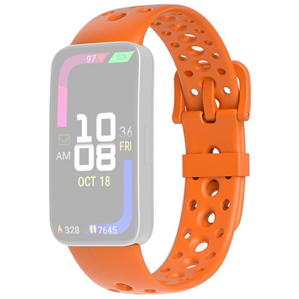 Breathable Silicone Strap for Huawei Band 10/9/8 Adjustable Watch Band with Pin Buckle