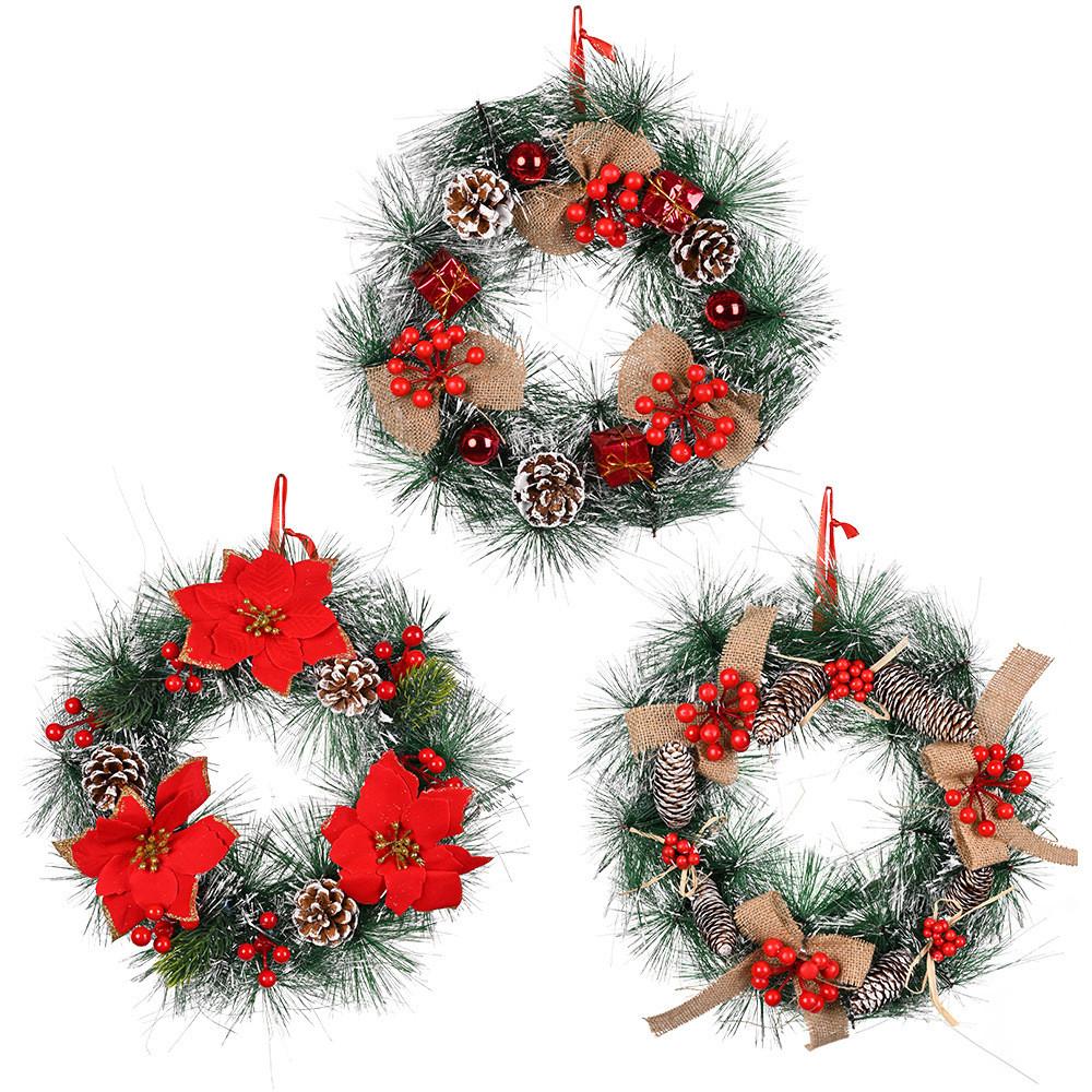 Beautiful Wreath Christmas With Artistic Pine Cone Design And Elegant Red Bow For Cheerful Decor
