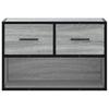 TV Stand Gray Sonoma 60 x 31 x 39.5 cm Engineered Wood and Metal