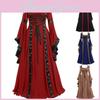 Gothic Vintage Medieval Women's Dress For Renaissance Cosplay Halloween Costume Party