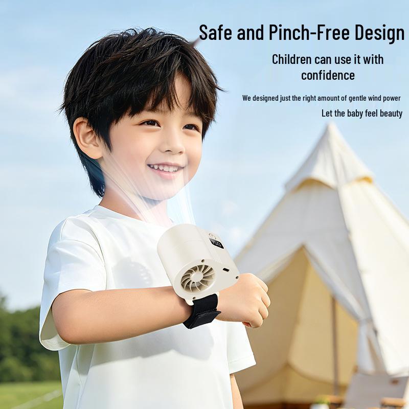 Portable Multifunctional USB Wrist and Waist Fan for Students and Outdoor Use