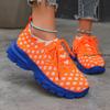 Fashion Knit Women's Casual Sneaker Lightweight Breathable Sneakers Contrast Color Female Sports Shoes zapatillas informales Big Size 44