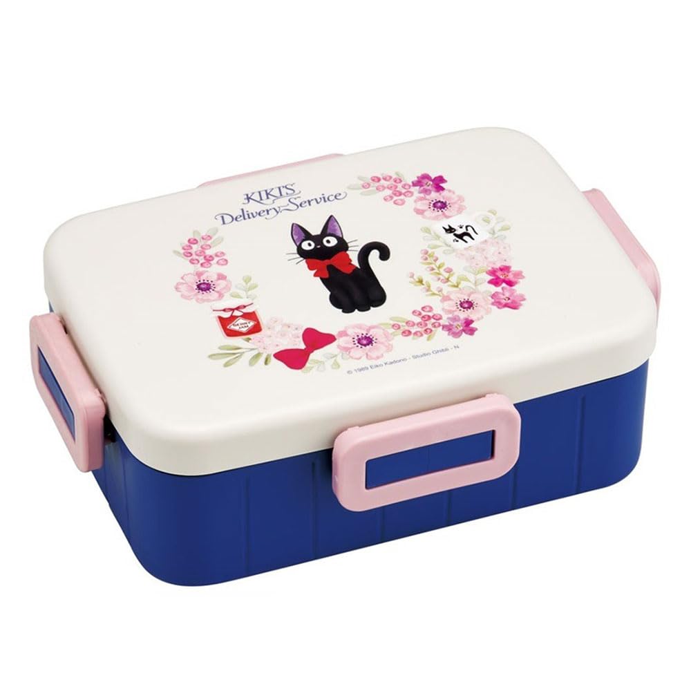 Studio Ghibli Bento Made In Studio Delivery French Style Set Box, 1-Tier, Microwave-Safe, 4-Point Lock, Japan, 650ml, Antibacterial, Ghibli, Kiki's