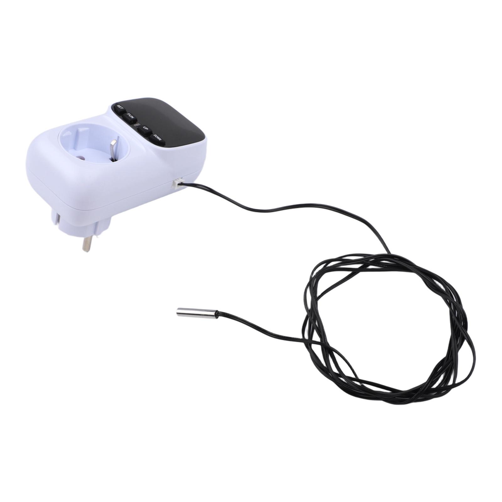 Terrarium Temperature Control Temp Controller 16A 230V Relay Temperature Controller White Precision Metal Sensor China Mainland