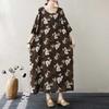 Summer Vintage Loose Cocoon Dress Round Neck Skirt