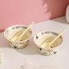 Wutuo Cute Cartoon Ceramic Dessert Bowl Set
