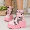 Women's Shoes, Wedge Heel Boots, New Style Shoes, Large-sized Thick-soled Shoes, Women's Boots