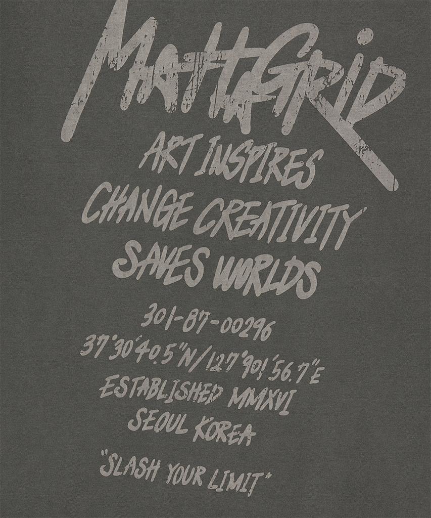 MAHAGRID Pigment Graffiti Logo Tee Charcoal(Mg2Gmmt507A)
