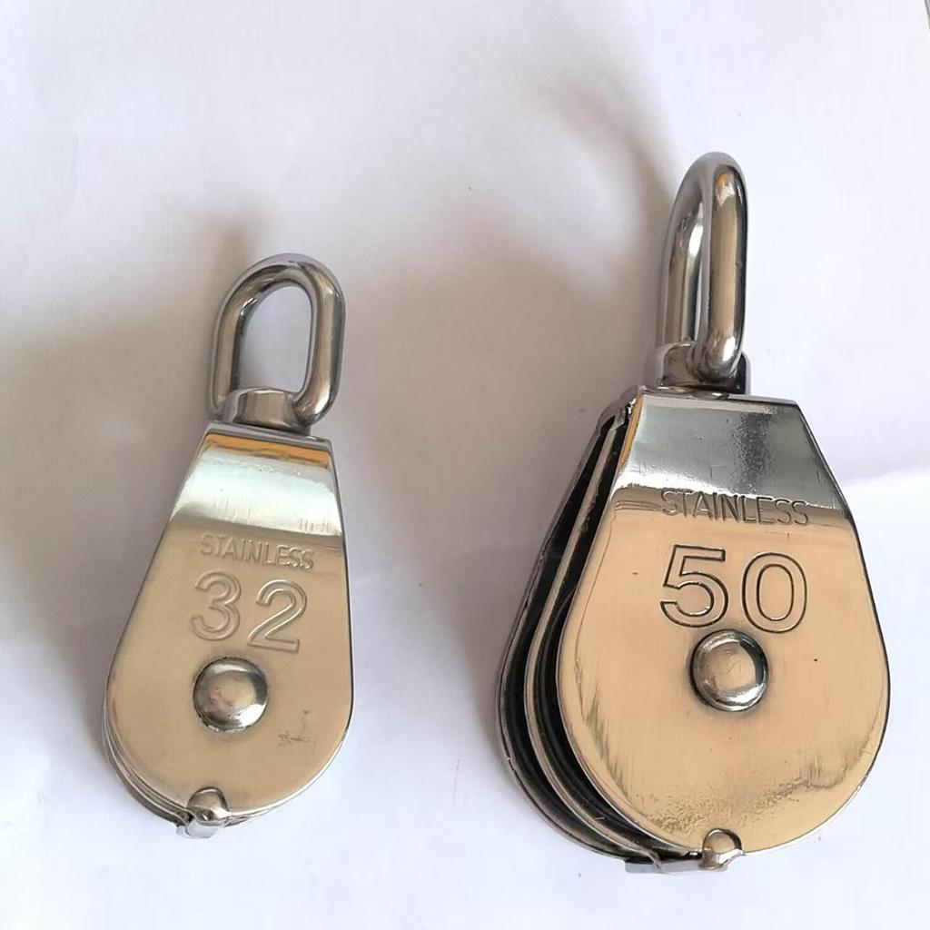 Marine Nylon Single Pulley - 304/316 Stainless Steel