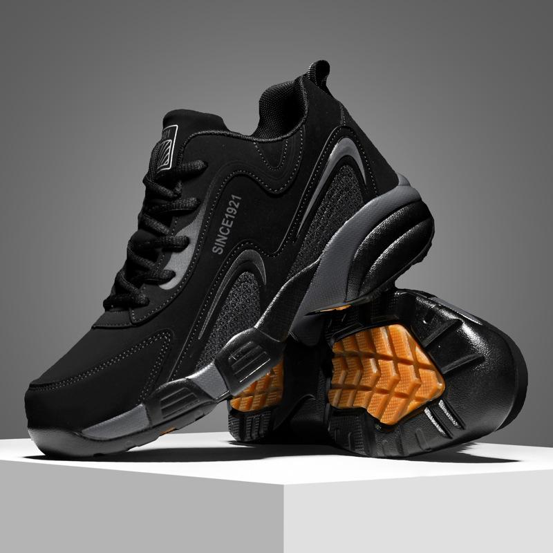 

Осень и зима новая мужская обувь дышащая сетчатая обувь спортивная студенческая дышащая для бега обувь большого размера мужчины 48 черный серый