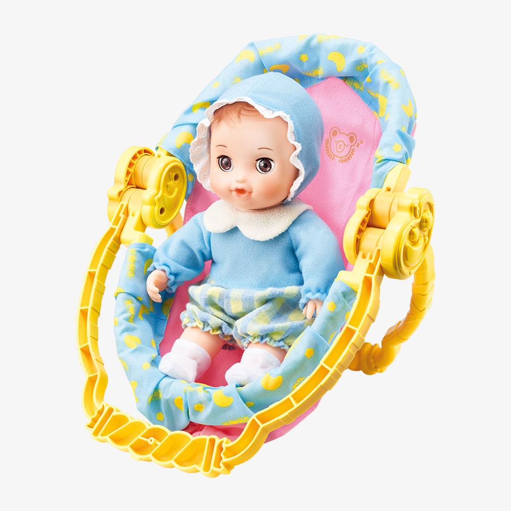 [young toys] Kongsuni & Kongkongyi 5-in-1 Transforming Baby Basket Doll Set