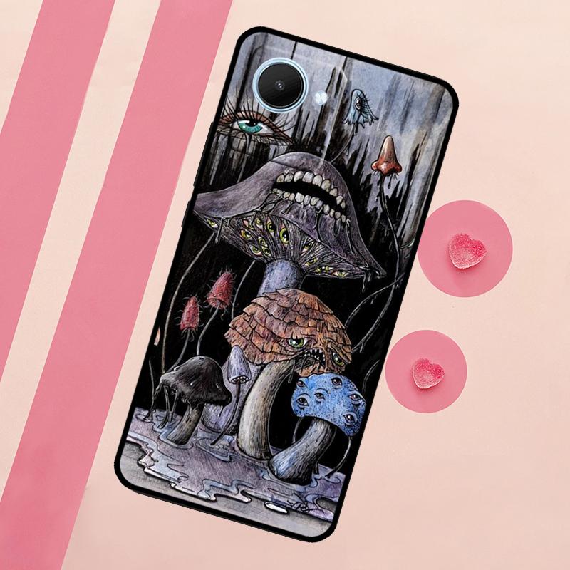 Seltsames psychedelisches Pilz-Case für Realme C71 C55 C53 C67 C75 C61 C33 C63 C51 C65 10 11 12 13 14 15 Pro Plus GT7 Pro