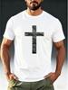 Men's Short-Sleeve T-Shirt with Camouflage Cross Print