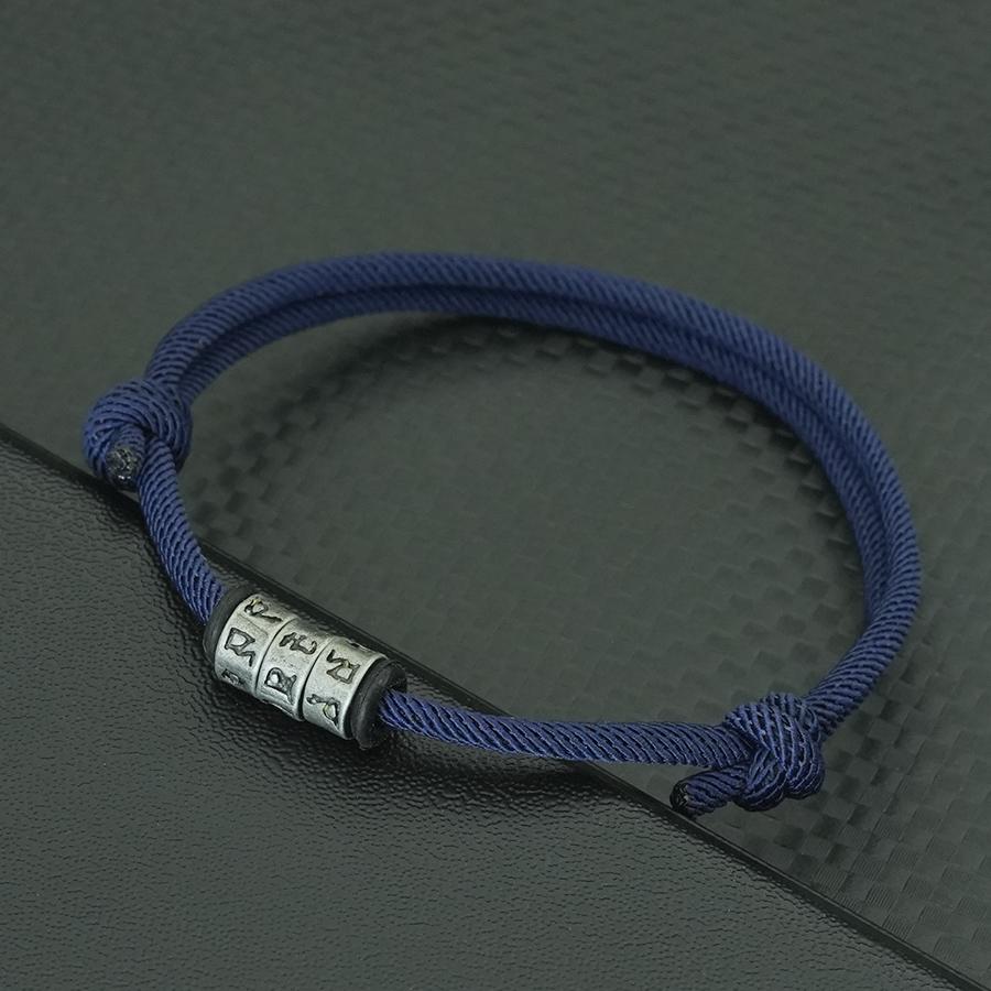 Retro Sanskrit Bracelet For Men A Grade 3mm Cord Chain Braslet Adjustable 5 Colors Lucky String Braclet Meditatin Accessories