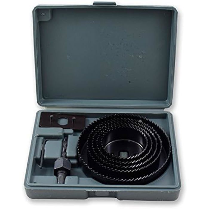 Couronnes Perforatrices - FERRESTOCK - FSKCOR002 - Lot De 8 - Diamètres De 64 À 127 Mm - Profondeur De 25 Mm