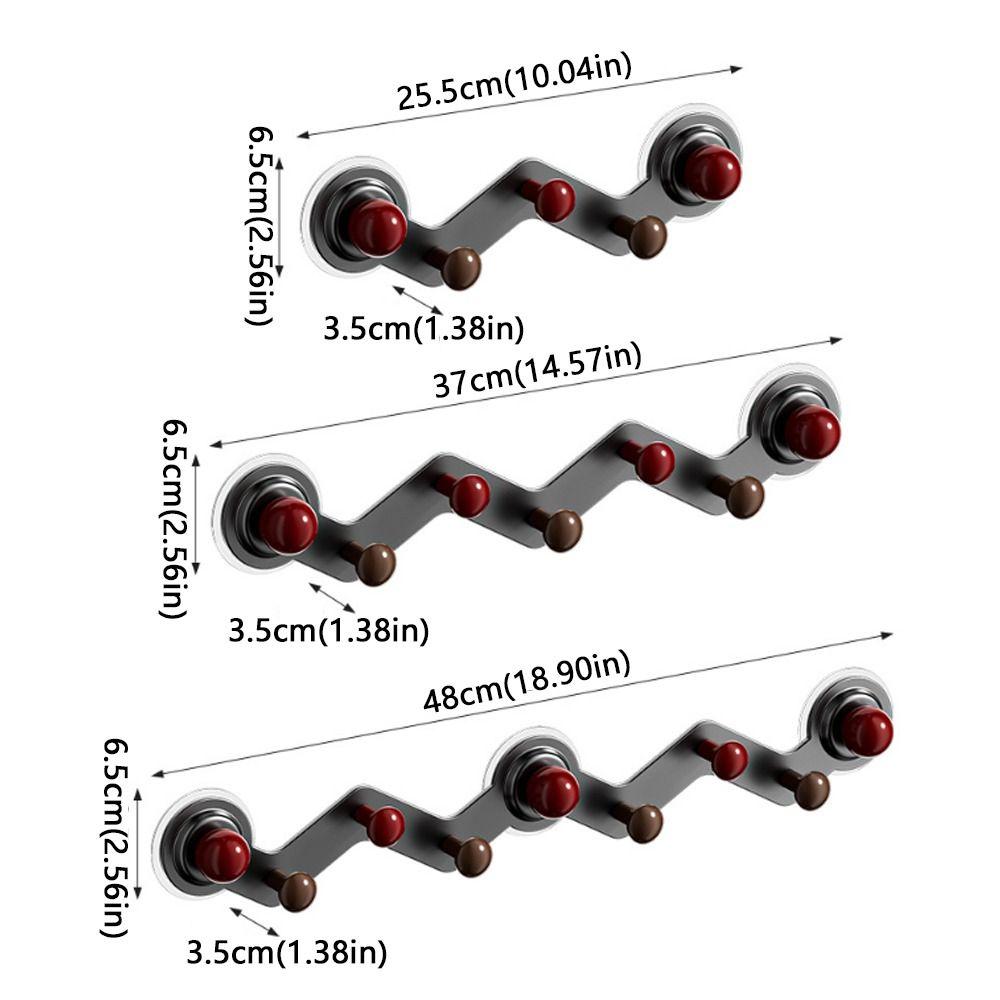 Row Hook Rustproof Suction Cup Hooks Waterproof Powerful Suction Wall Organizer Rack Plastic Portable Bathroom Organiser Door