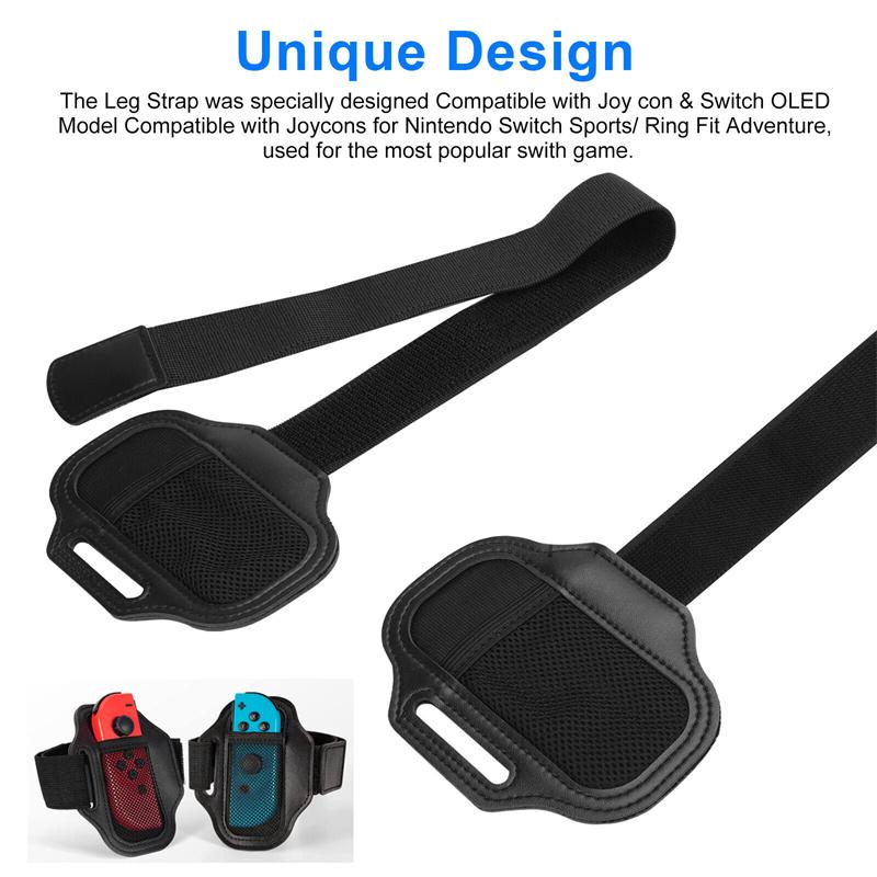 2Pc Leg Strap For Switch Sports Play Soccer, For Joycons Switch Oled Model Controller Game Accessories,Adjustable Elastic Strap