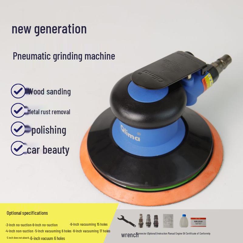 5-inch Stainless Steel Pneumatic Orbital Sander & Car Polisher