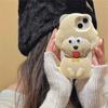 Korean Cute 3d Love Heart Puppy Silicone Phone Case For Iphone 14 13 12 11 Pro Max Lovely Cartoon Shockproof Soft Cover Funda