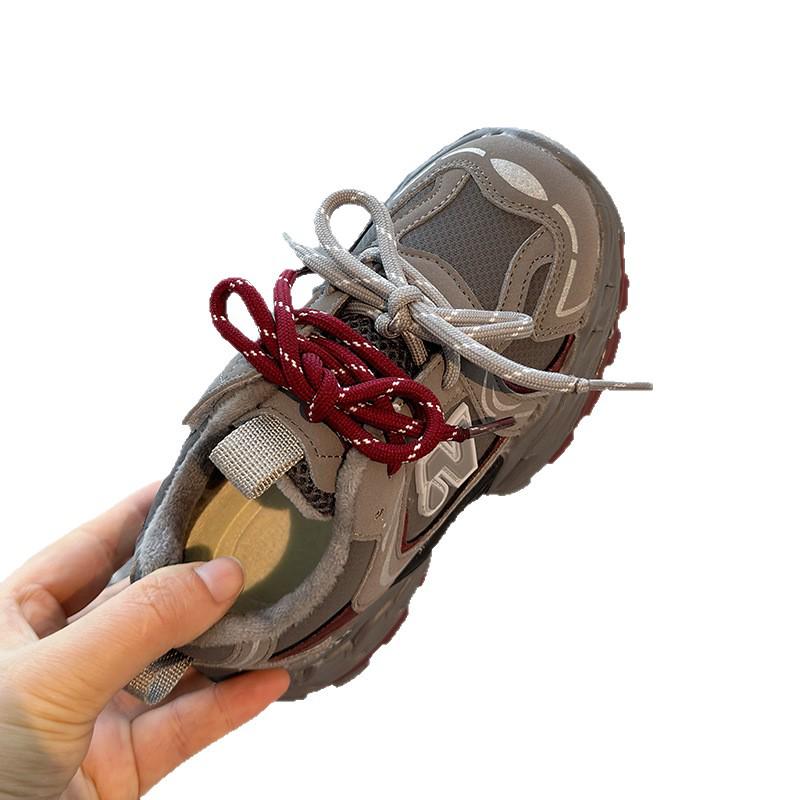 Kids' Korean Style Dad Sneakers - Velvet Lined, Non-slip, Soft Sole, Casual Running Shoes (Sizes 26-36)