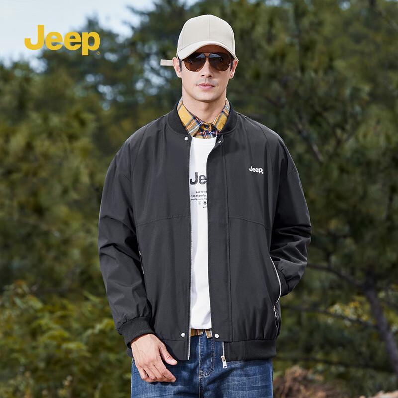 

Jeep Men s Fall/Winter Windproof Baseball Collar Jacket M