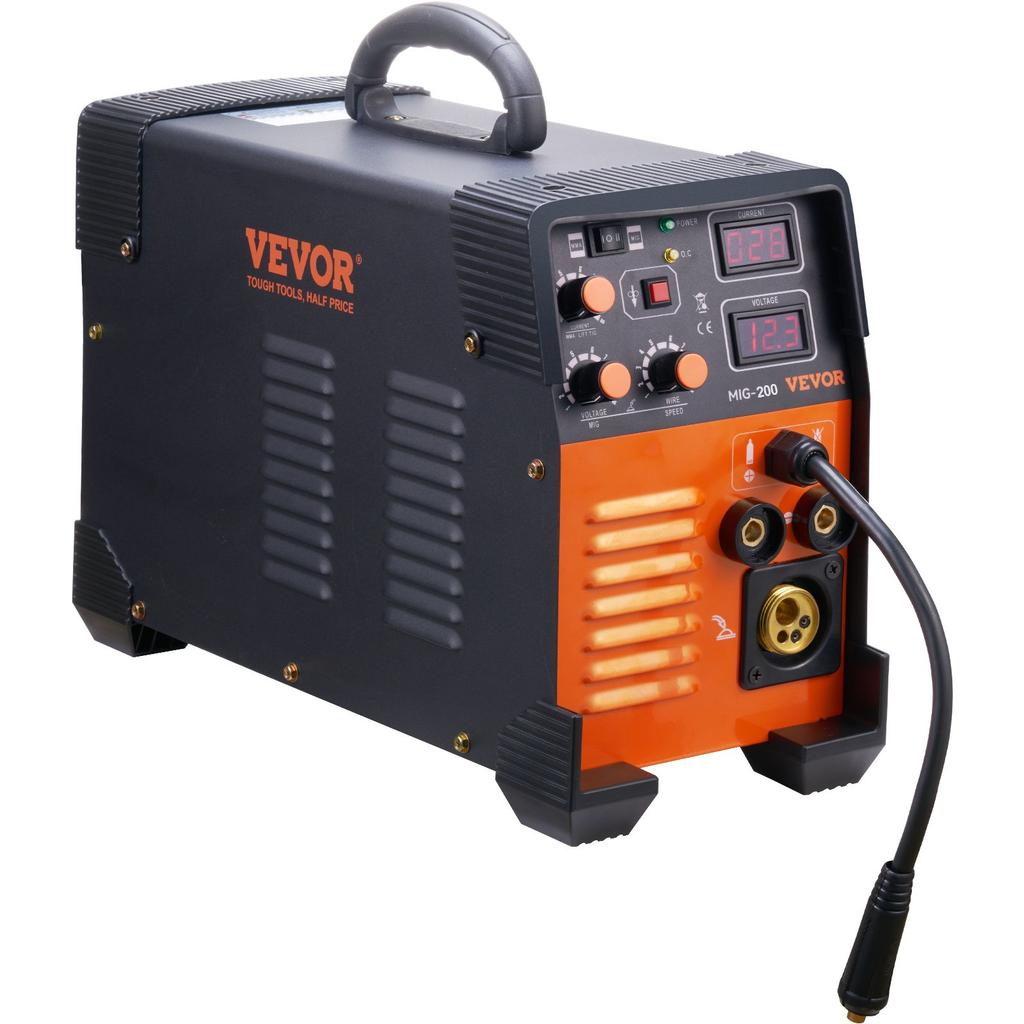 VEVOR MIG Welder 200 Amp MIG TIG Arc Welder 3 in 1 Welder Welding Machine 220V TIG Welder Lift ARC Welder MMA Stick IGBT DC Inverter Welder Digital