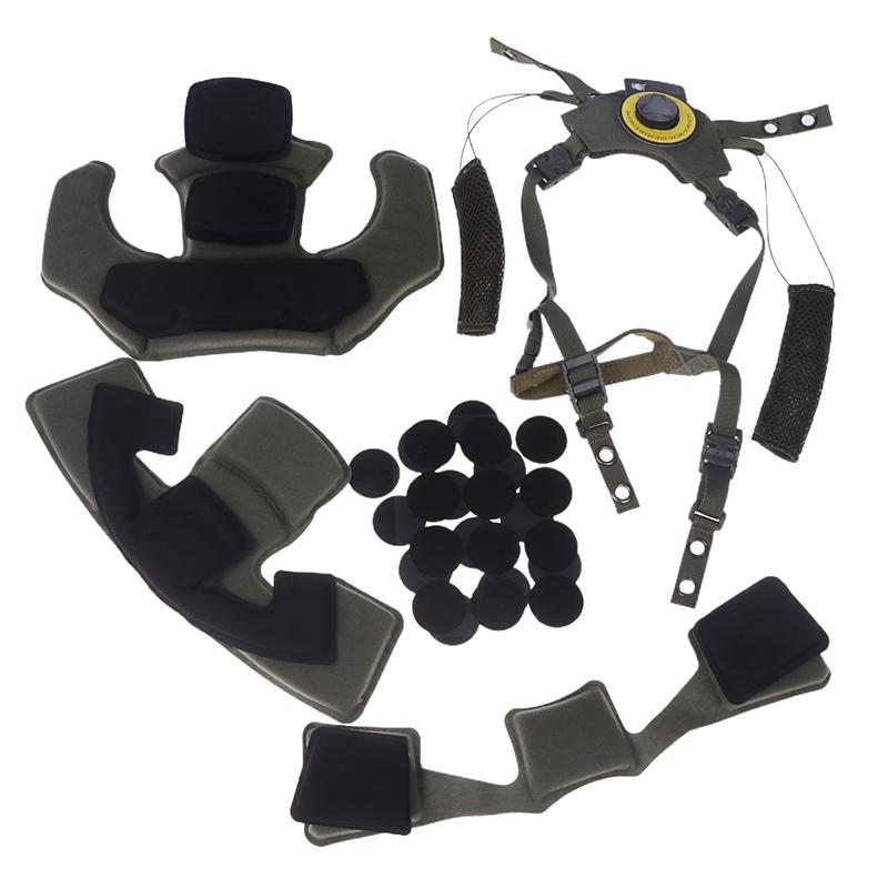 Helmet Hanging System Suspension Lanyard Chin Strap Adjustable Head Locking Buckle For Fast Mich Airsoft Helmet Accessories