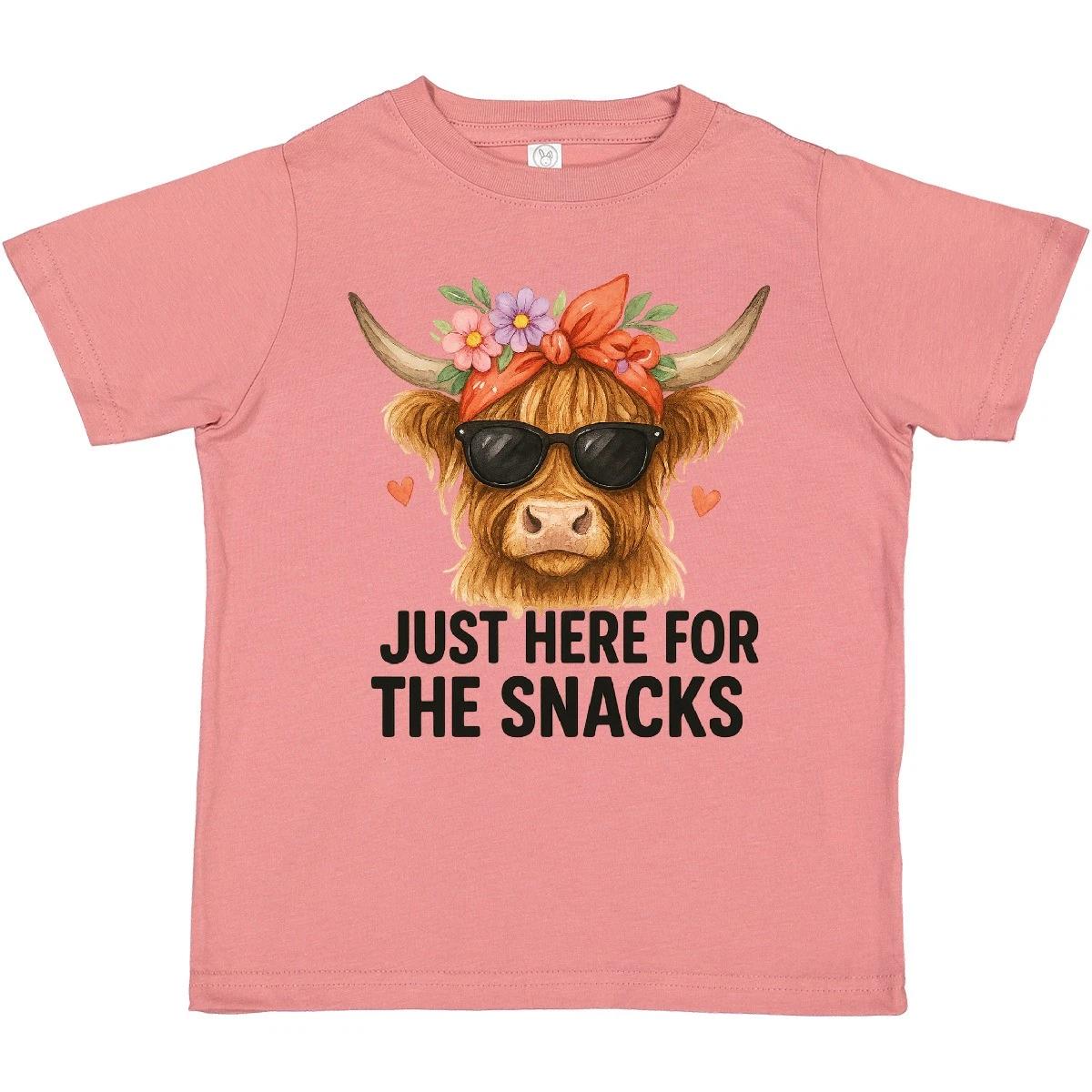 Inktastic Funny Highland Cow Toddler T-Shirt Lover Western Snack Cute Farm Child 150