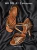 Women's Latin Dance Shoes, Soft Sole, Medium High Heel, Adult Ballet & Cha Cha.