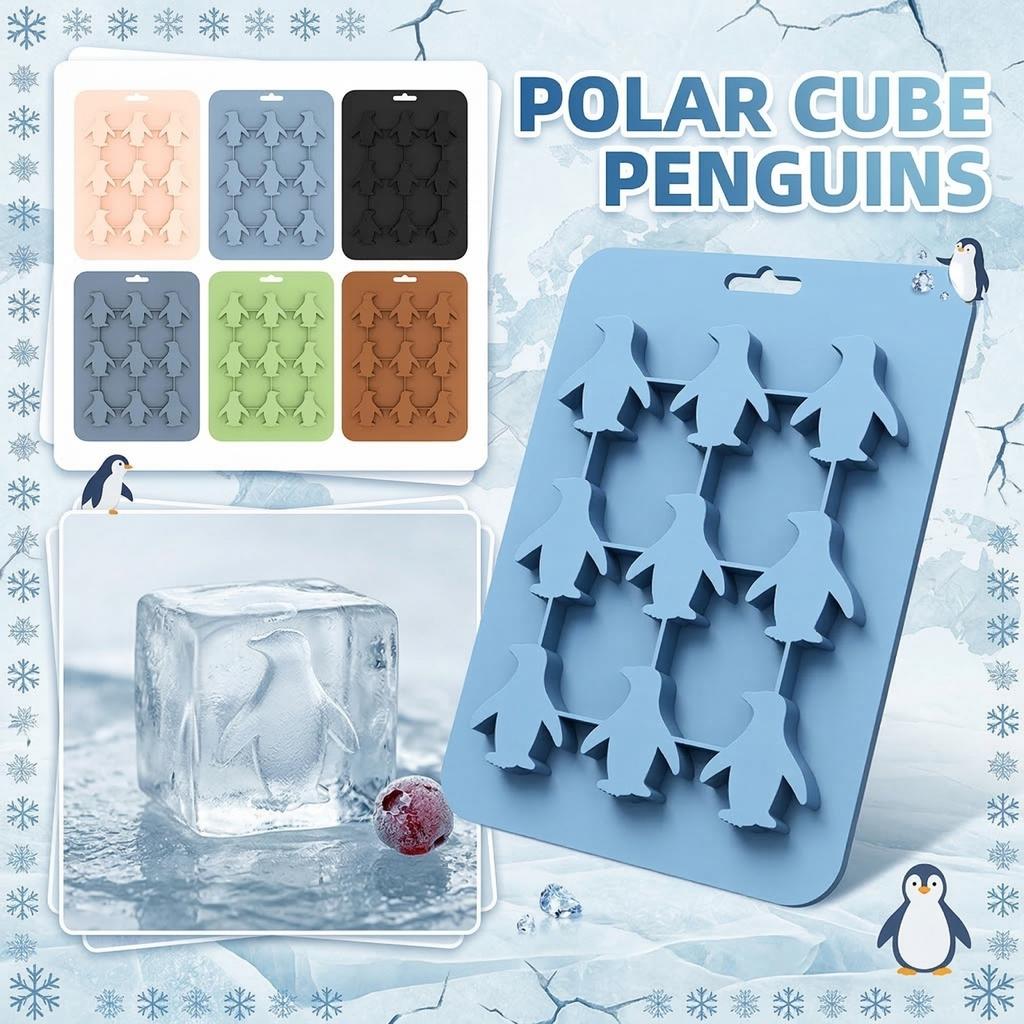 Tiere Eiswürfelform - Meerestiere Schildkröte, Delfine, Pinguine, Silikonform zum Backen Muffin Kuchen, Schokolade, Süßigkeiten, Seife