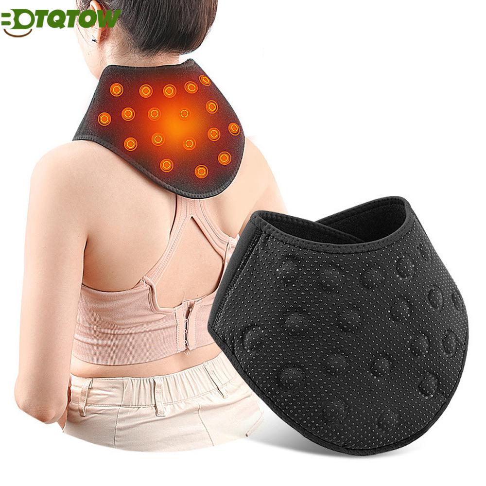 Durable And Safe 1Pcs Magnetic Self Heating Pad Therapy Pain Relief Neck Wrap Support Brace Collar Pain For Neck Arthritis Migraine Headaches