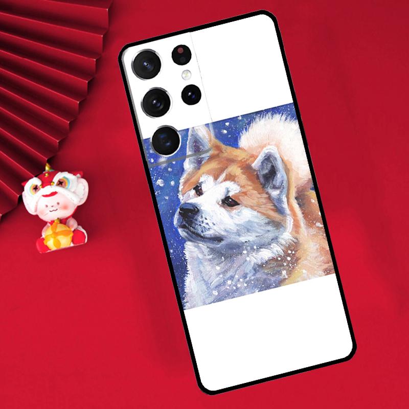 

Animal Cartoon Akita Dog Case For Samsung Galaxy S25 S26 Ultra S21 S22 S20 S23 S24 Ultra Plus S10 S25 FE Cover Funda Galaxy S26