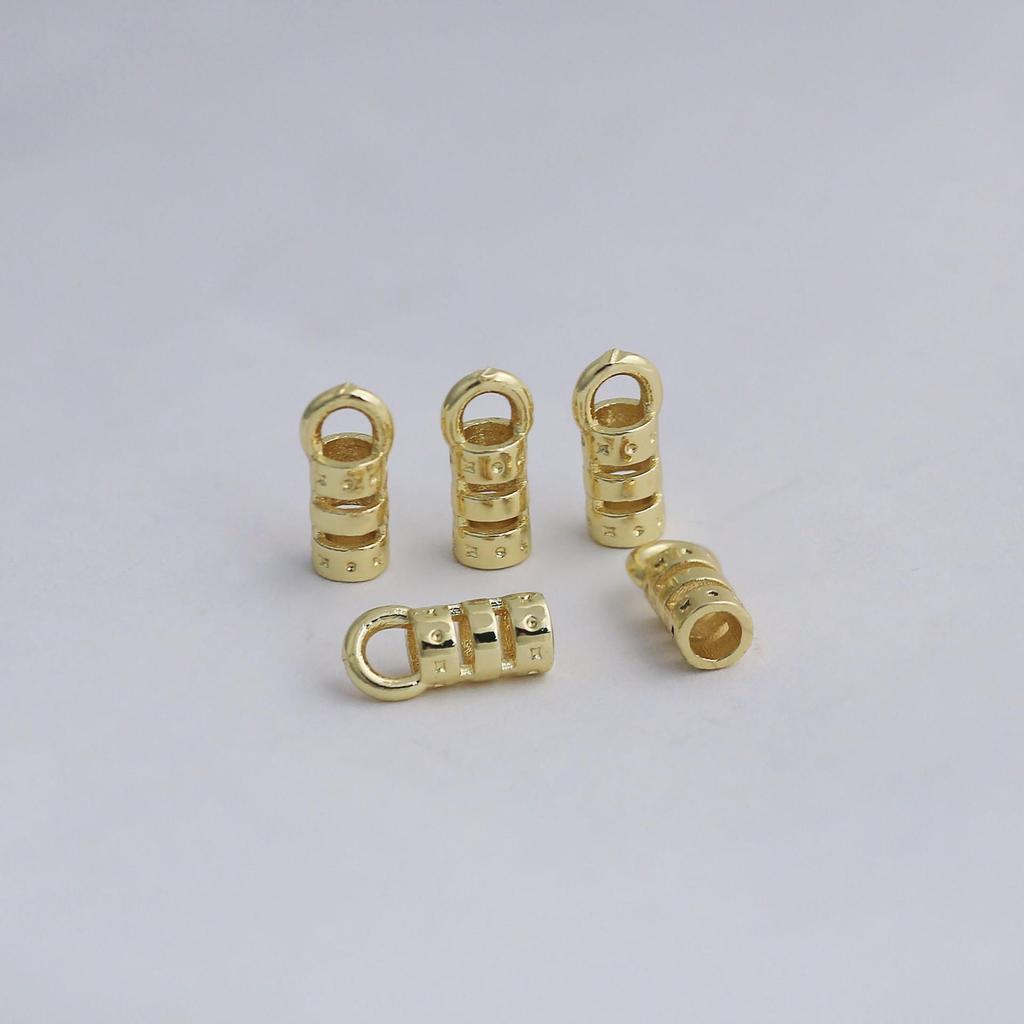 18k Gold-Filled Copper Plated Clip Buckle & Chain Clasp for DIY Leather Cord and Steel Wire.