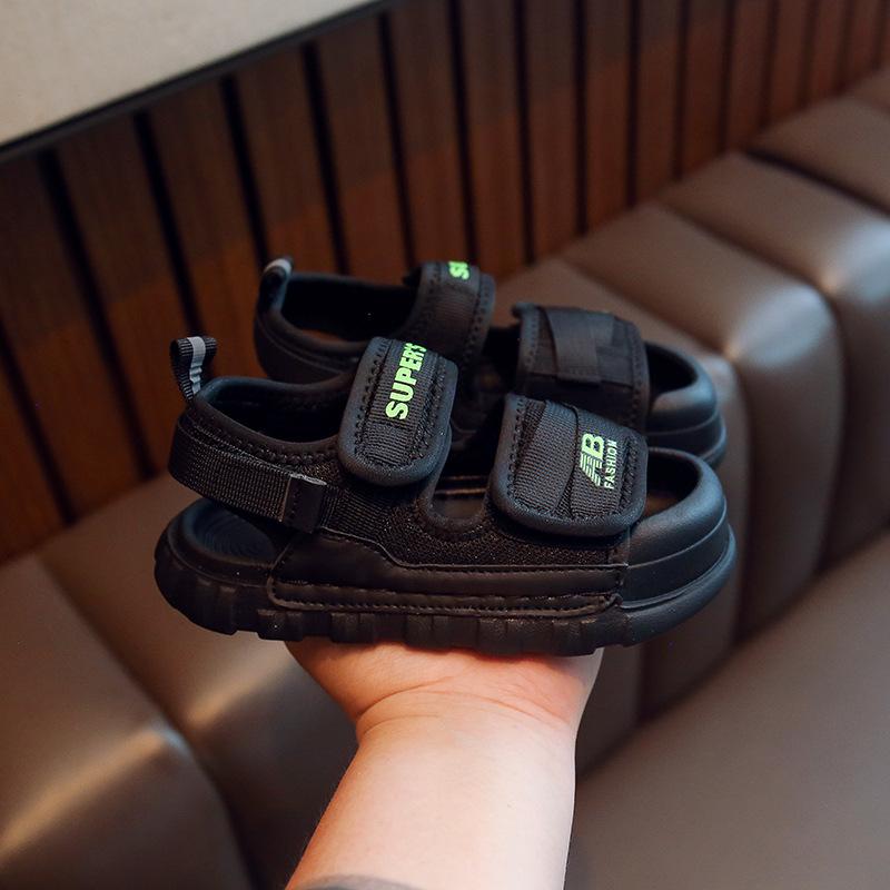 

Children s sports sandals 2025 summer new children s baotou beach shoes soft sole fashion girls baby middle and older children 22