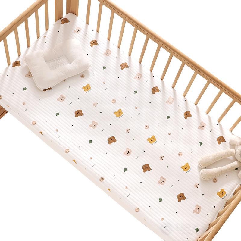 Rouxun Pure Cotton Patchwork Baby Crib Mattress Cover - All Seasons