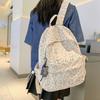 Aesthetic Floral School Bag Fashion Shoulder Bag Large Capacity Students Backpack  Textbook