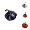 Luxurious Blue Velvet Pumpkin Plush Throw Pillows For Elegant Halloween Decor