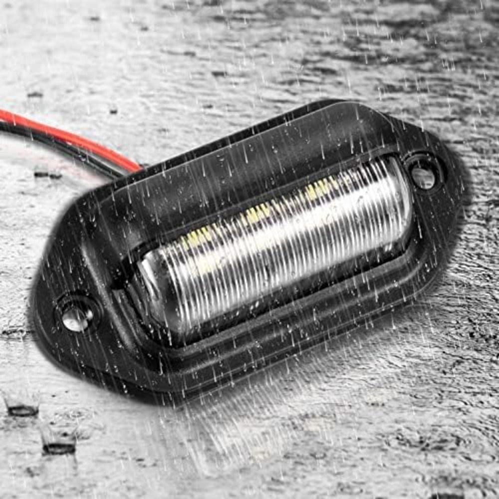 2Pcs Universal LED License Plate Light 12V-24V Side Lamp Step Bulbs Tail Lamp  Van Installation