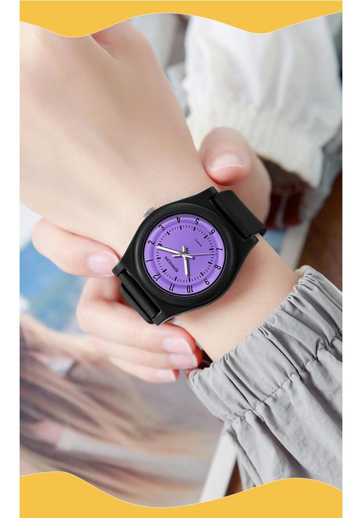 Ceas SANDA Unisex cu Curea de Silicon, Mecanism Quartz, Cadran Mare Luminos și Design Impermeabil